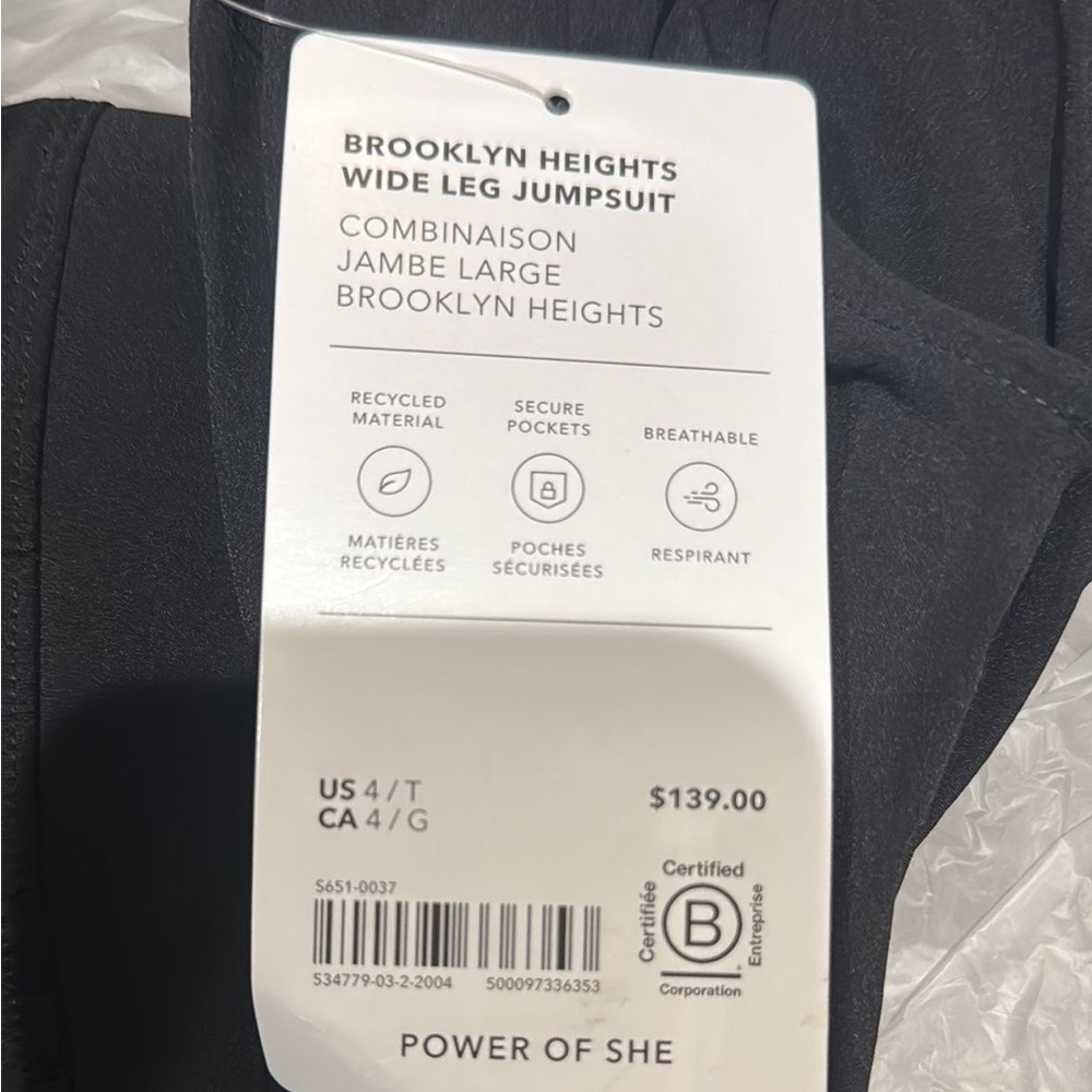 Athleta Brooklyn Heights Wide Leg Jumpsuit // Black - Picture 15 of 16